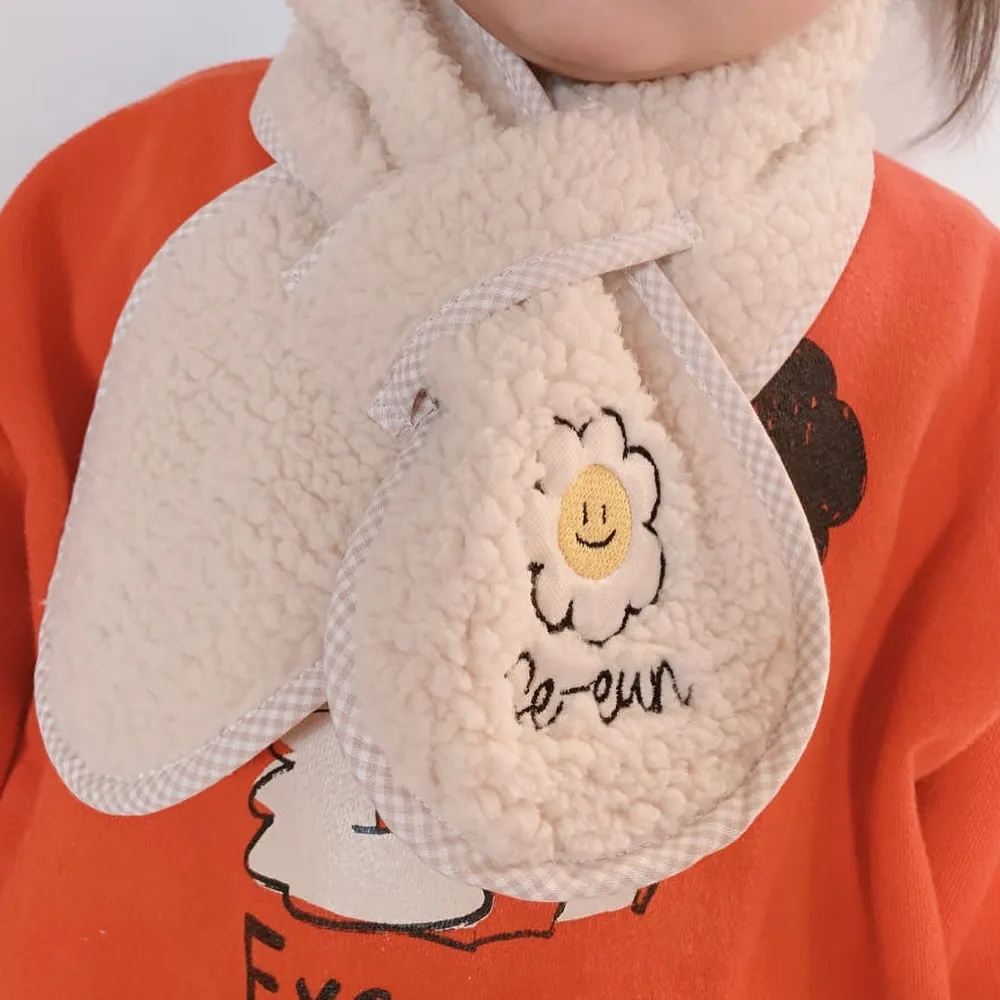 韓國客製化-正韓兒童保暖圍巾整條親膚不會發癢