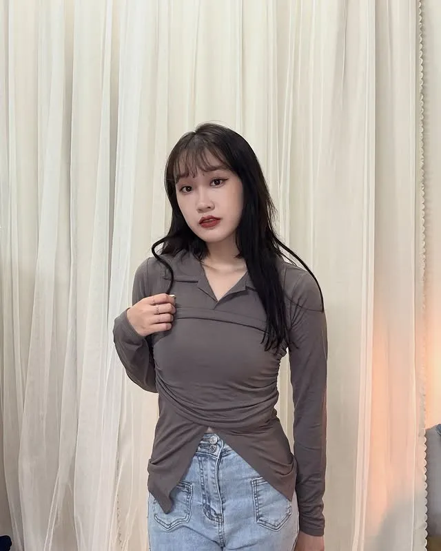 正韓領口上衣襯衫套裝