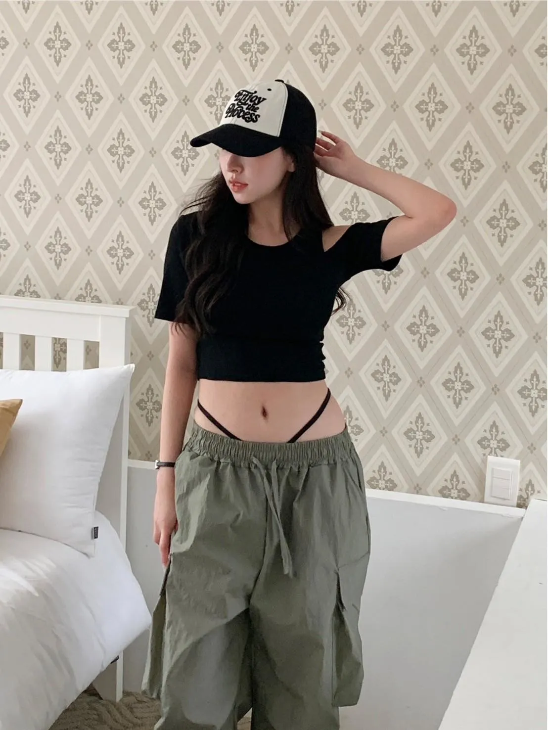 正韓層疊假內搭褲貼臀低腰性感內褲