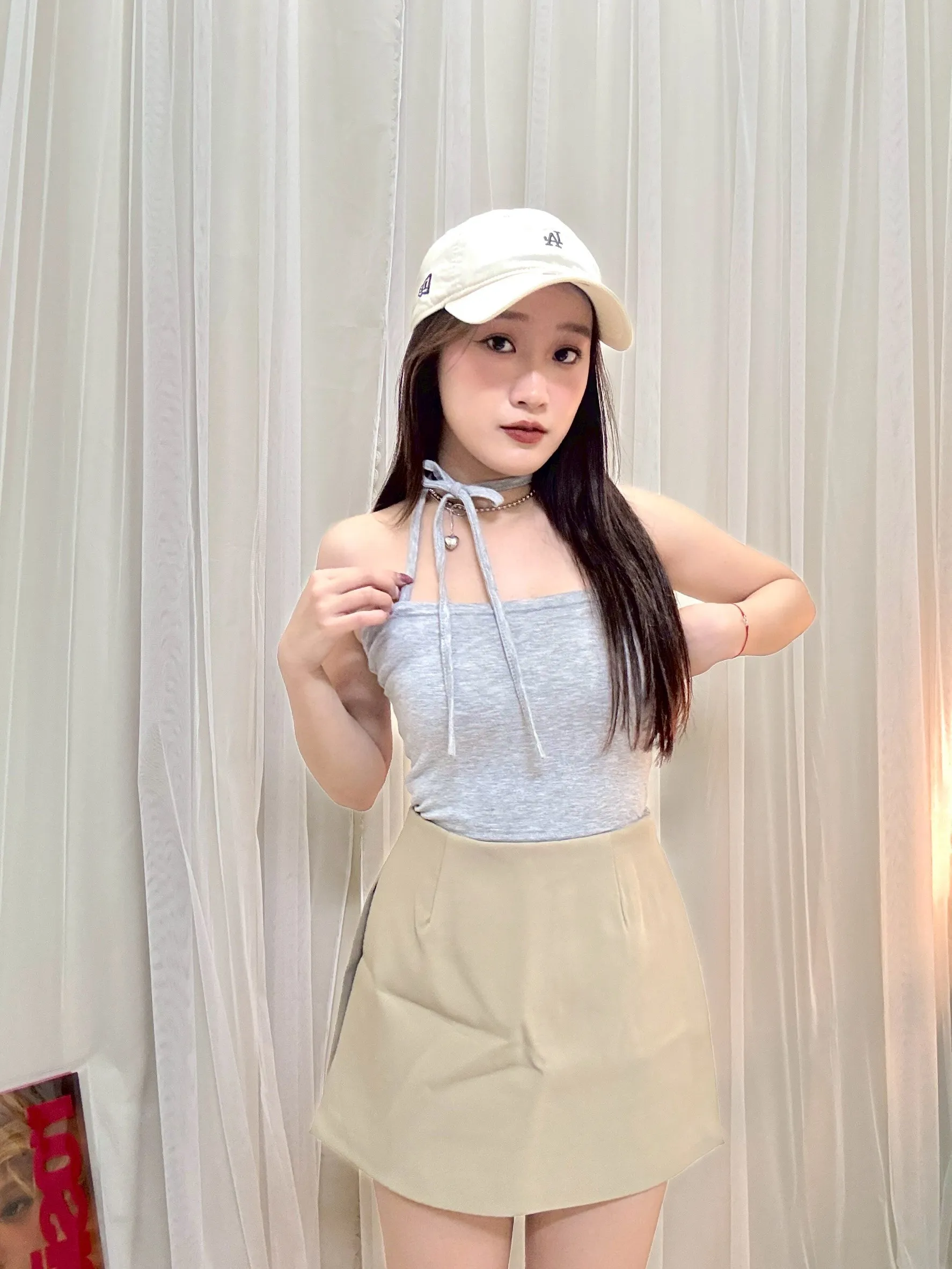 韓妞必備-正韓多穿法綁帶平口背心