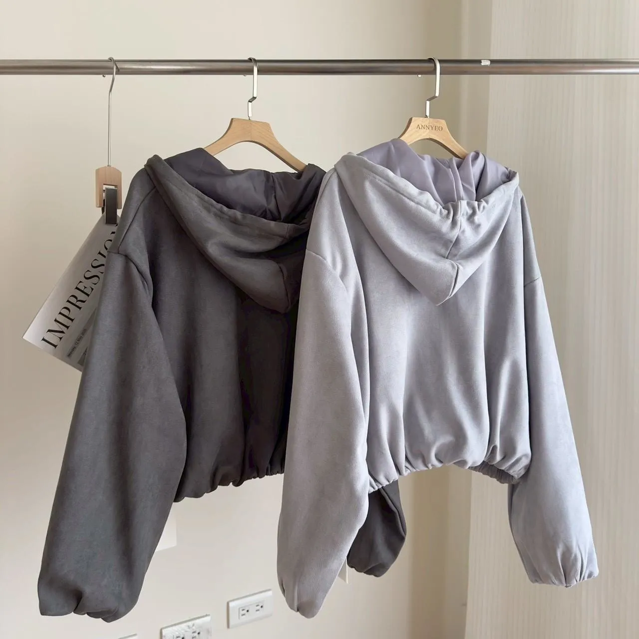 磨毛連帽拉鍊外套