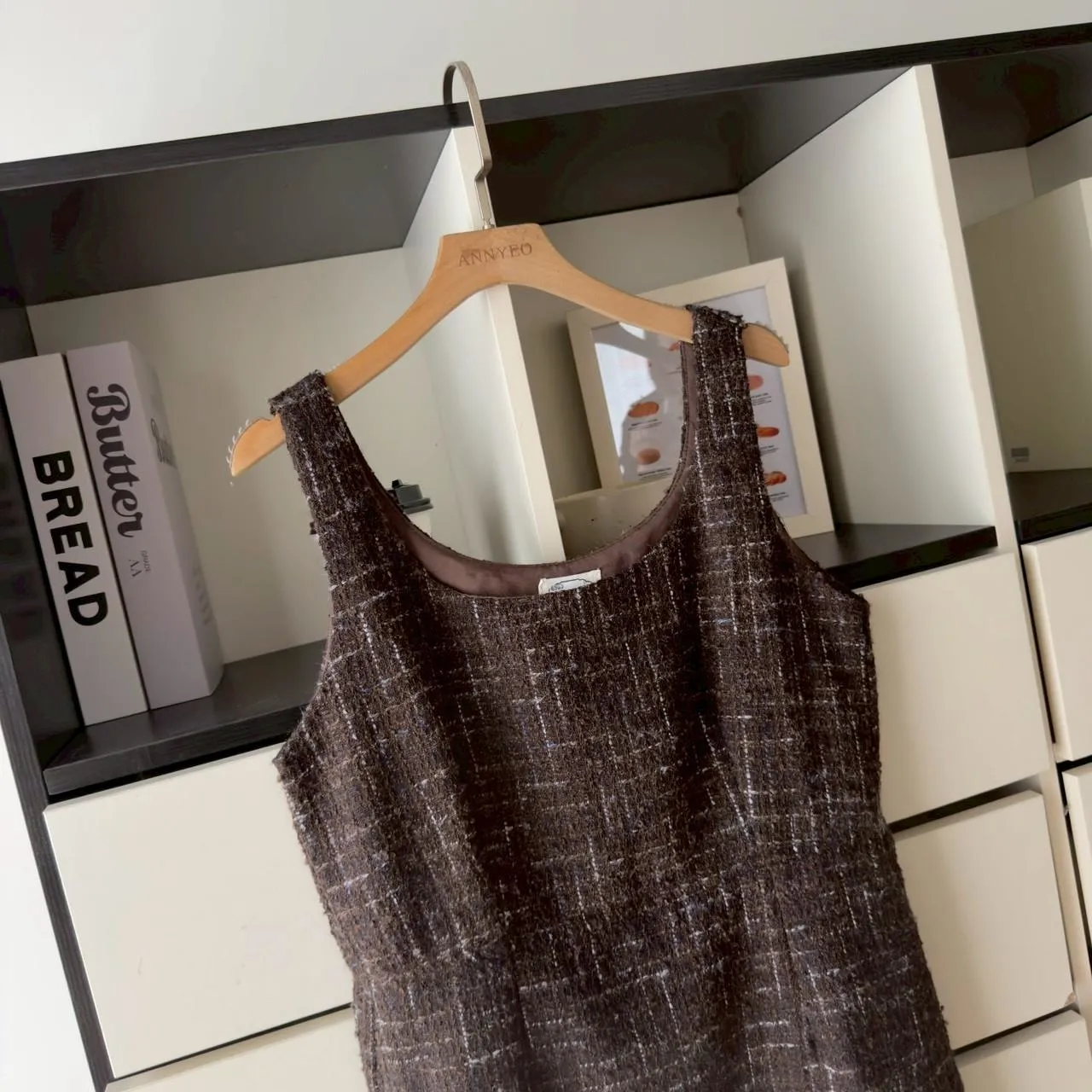 毛呢小香風背心短洋