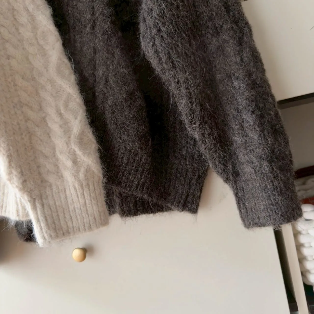 質感奶糯麻花拉鍊毛衣外套