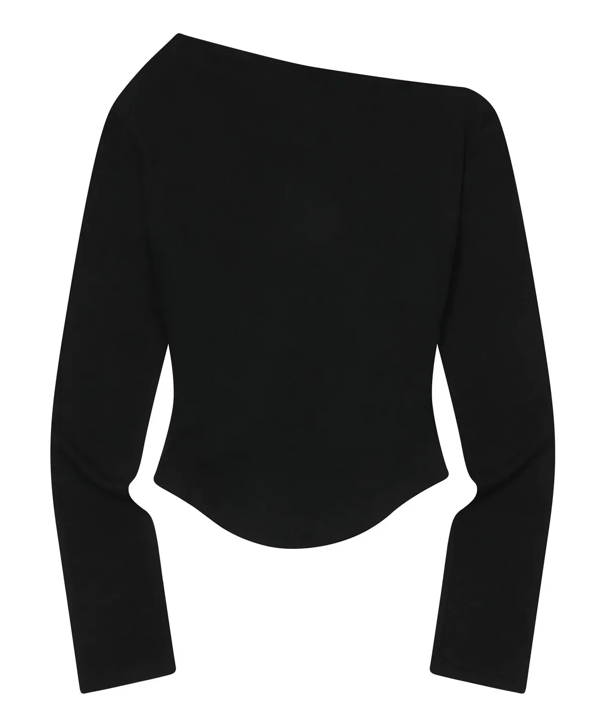【預購】 MUCENT LIVRE OFF SHOULDER UNBALANCE LONG SLEEVE T  熱銷款側皺 一字領 斜領上衣