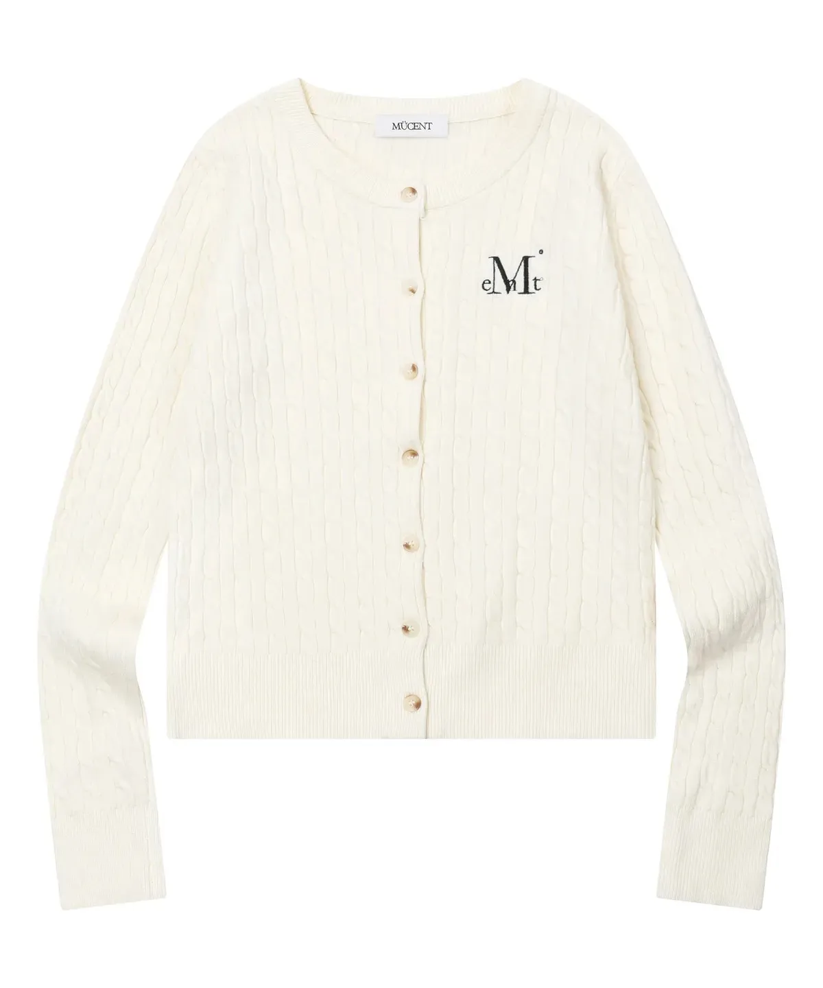 【預購】 MUCENT ADIAN BUTTON CROP KNIT CARDIGAN 麻花 針織 開扣 上衣 外套
