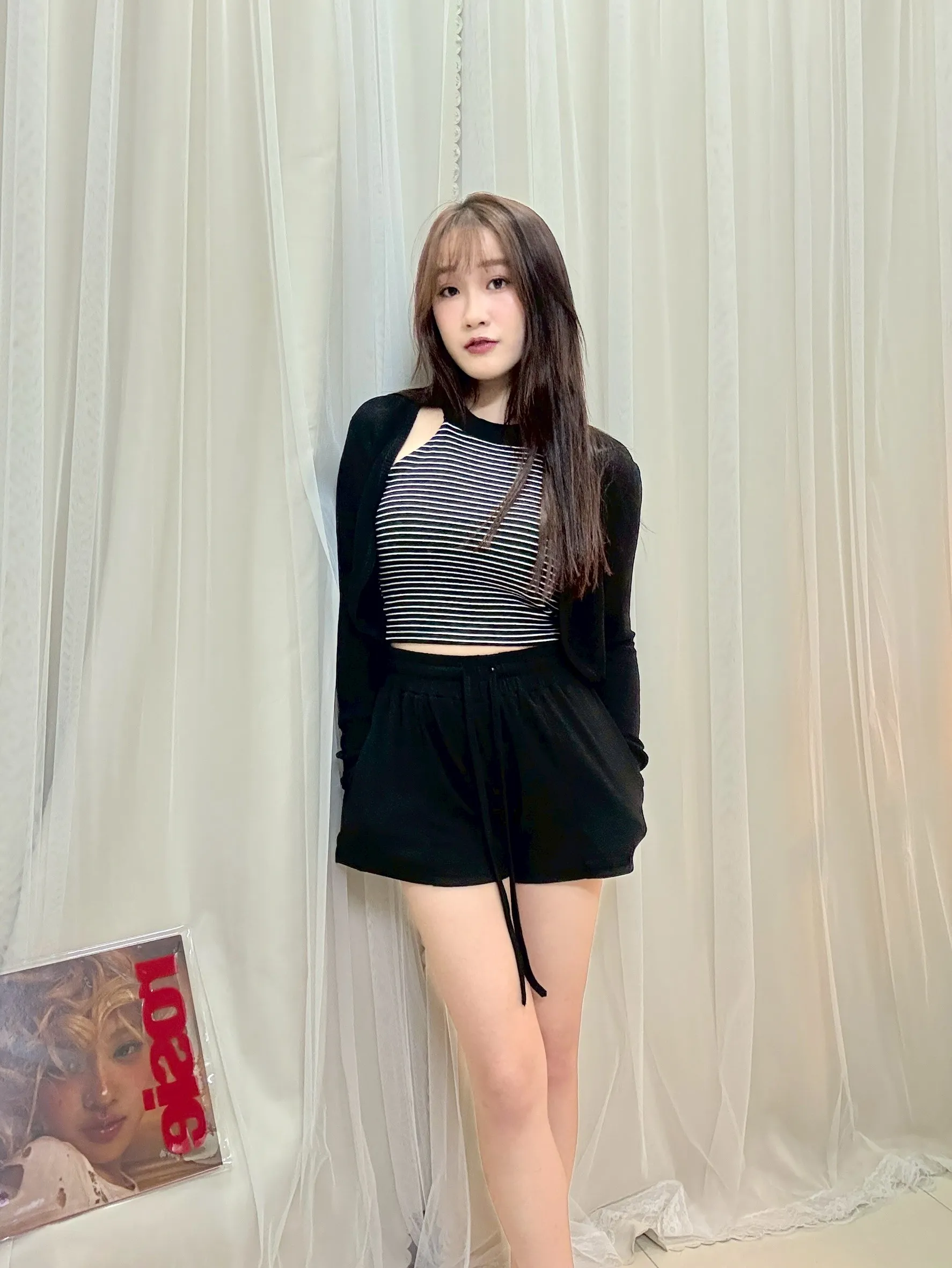 溫柔氣質-顯瘦日常自訂條紋套裝