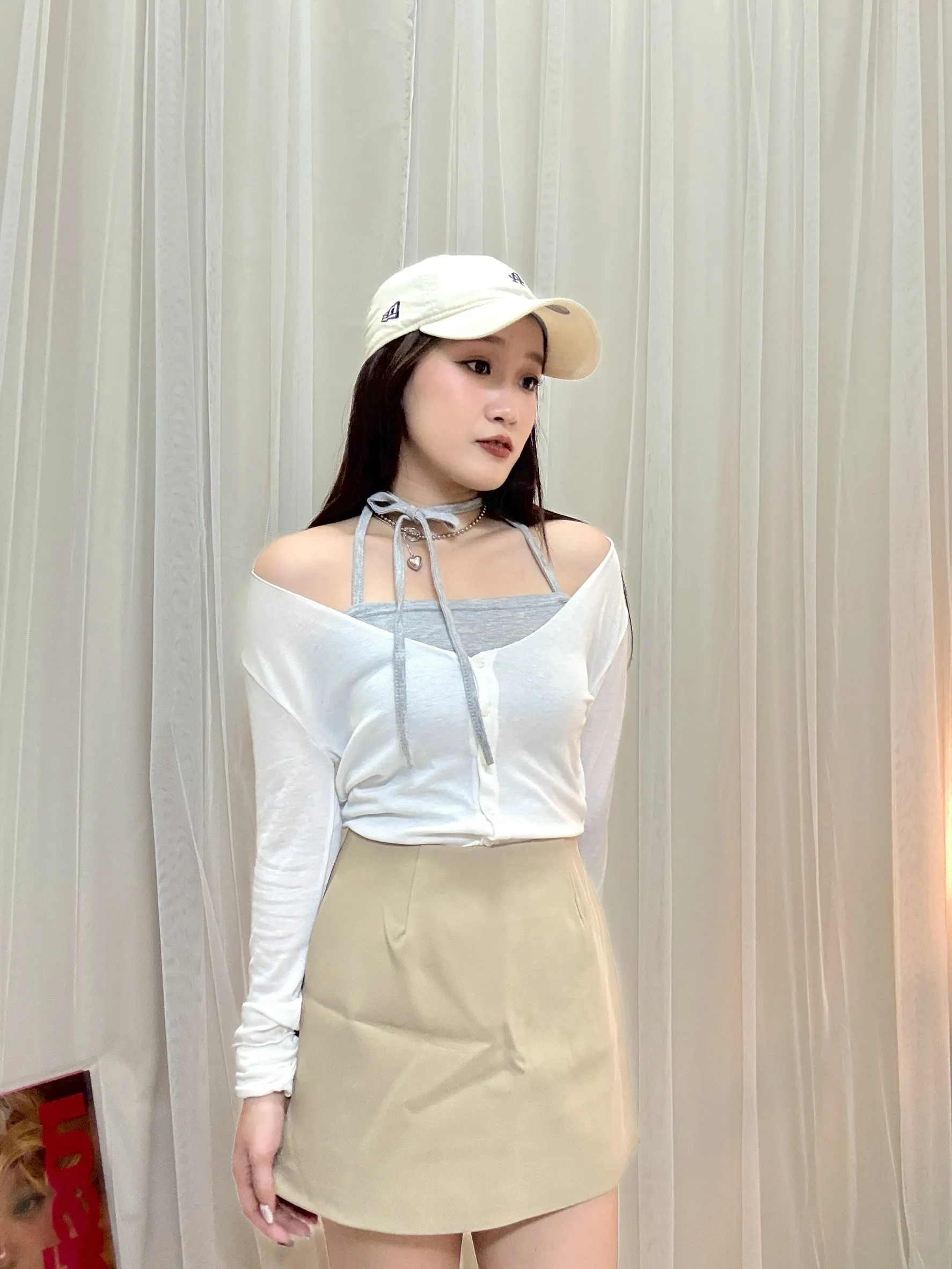 韓妞必備-正韓多穿法綁帶平口背心