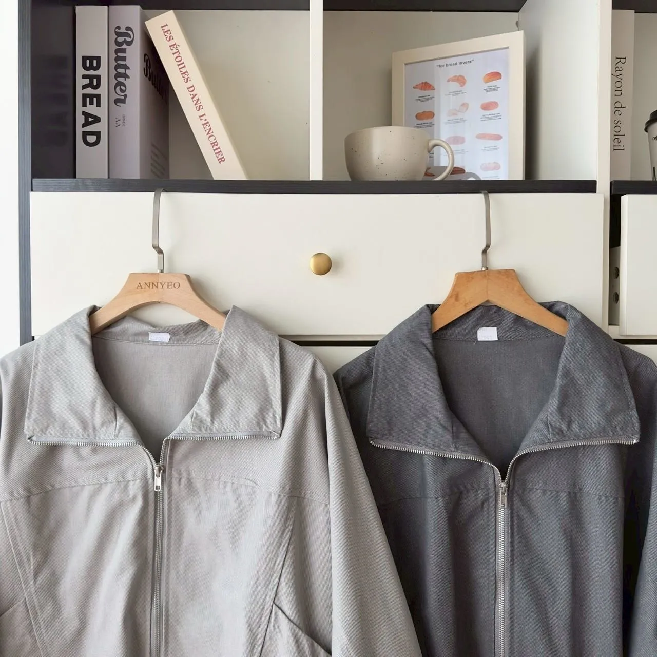 洗水牛仔拉鍊下縮外套