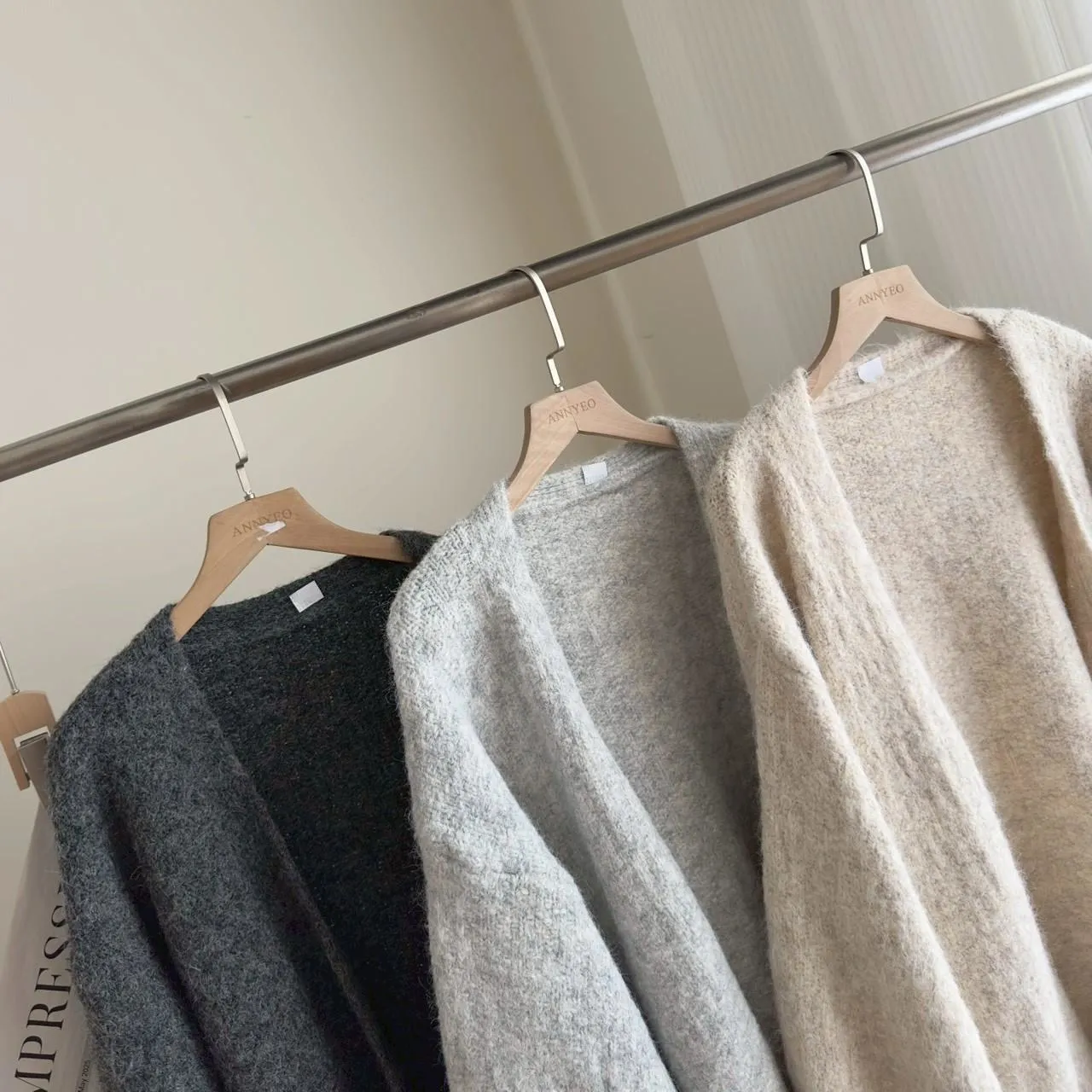 奶糯馬海毛泡袖罩衫外套