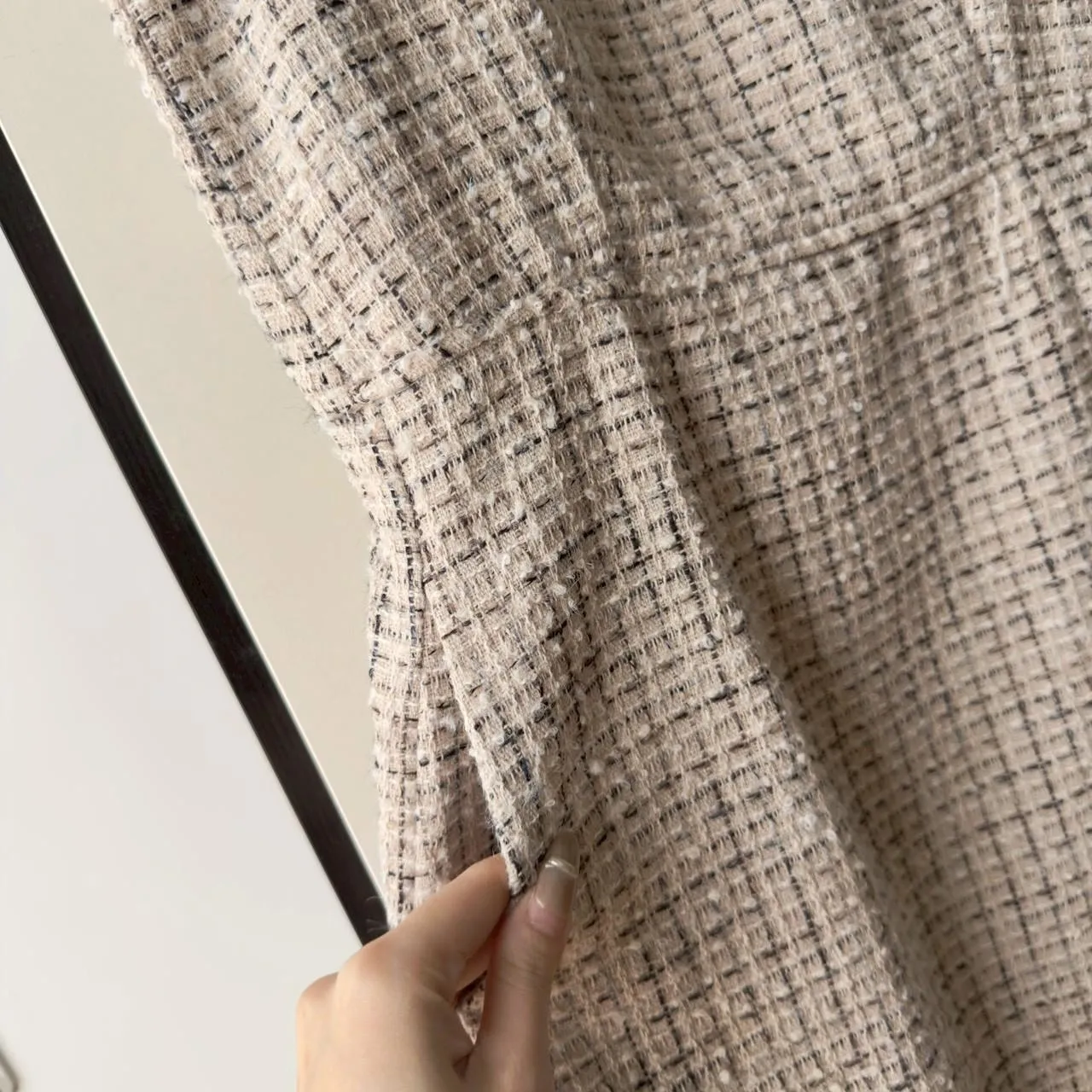 毛呢小香風背心短洋