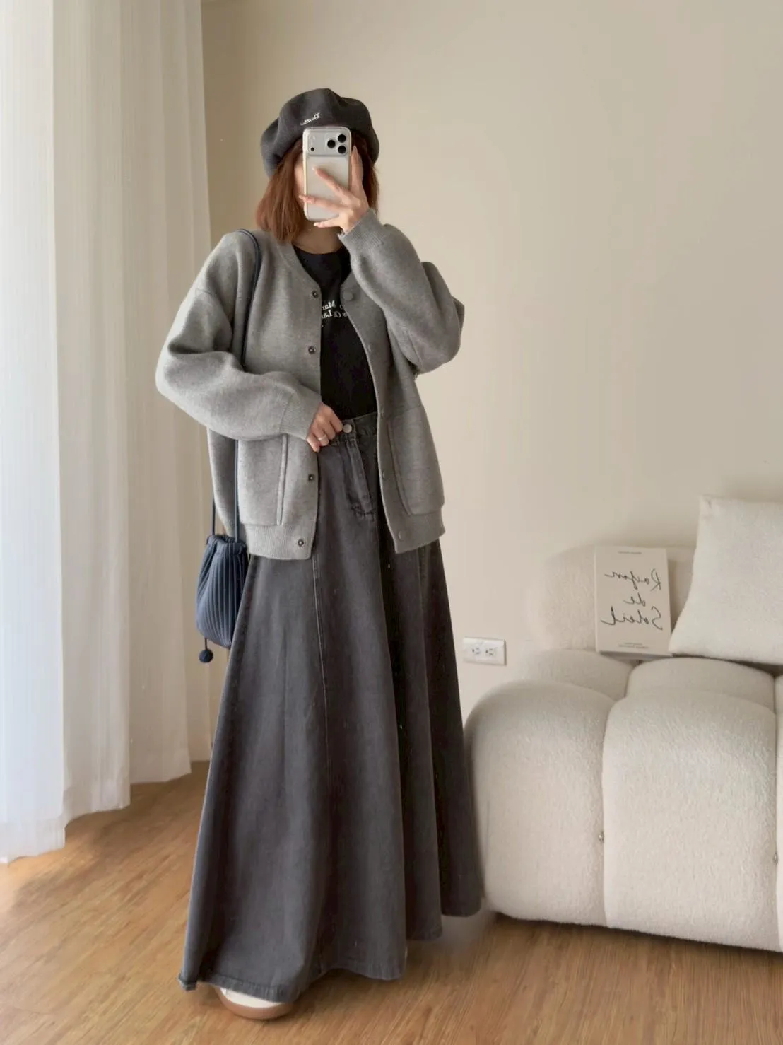 韓 毛衣料棒球外套