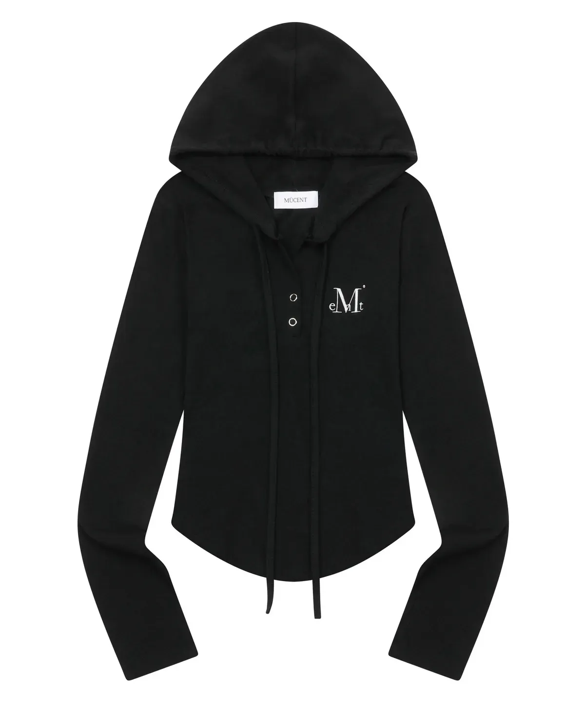 【預購】 MUCENT RUEN SIGNATURE SLIM HOOD T 半開扣 刺繡帽踢