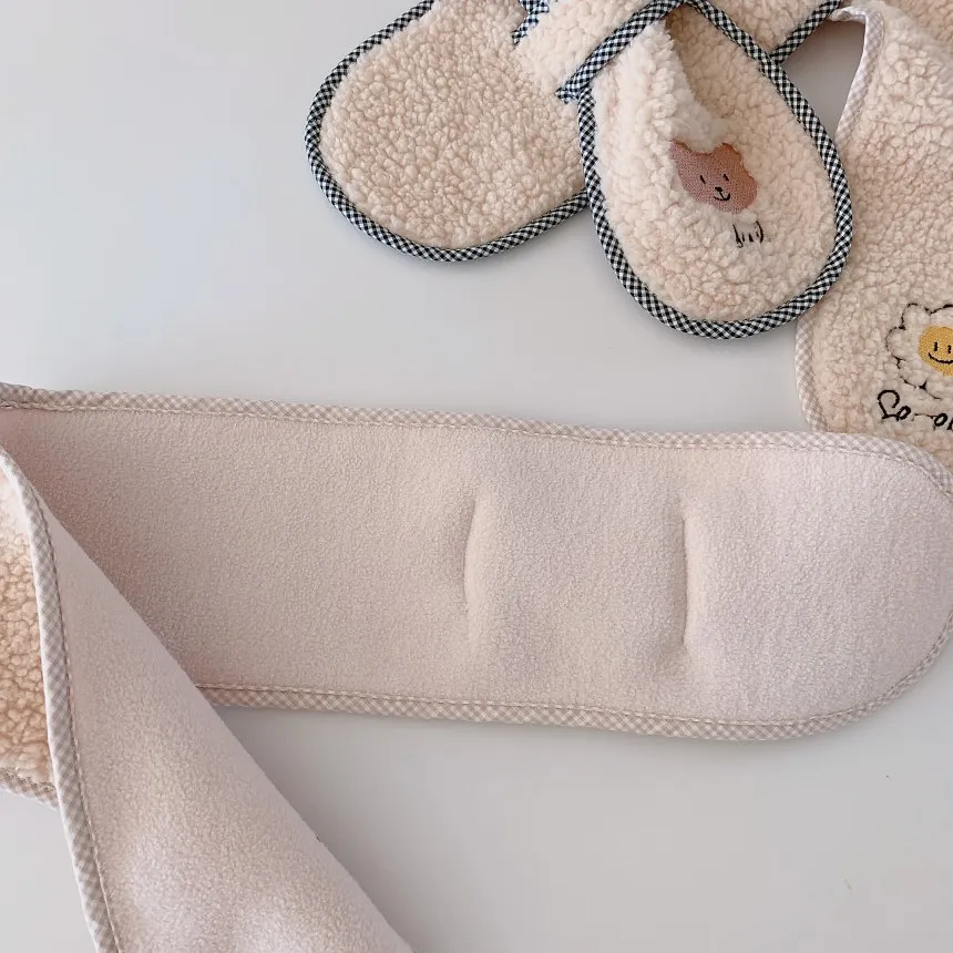 韓國客製化-正韓兒童保暖圍巾整條親膚不會發癢