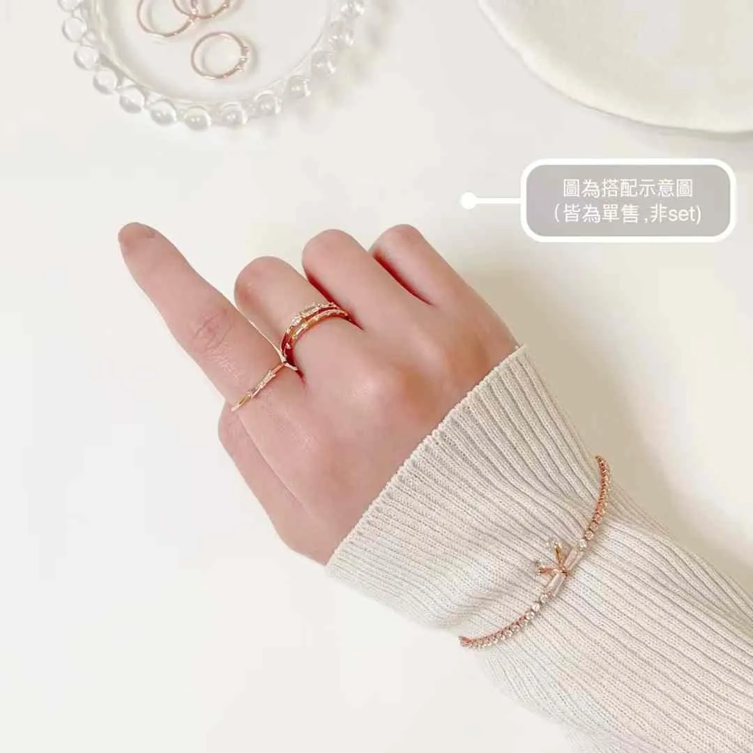 領結長鑽百搭戒指（合金）