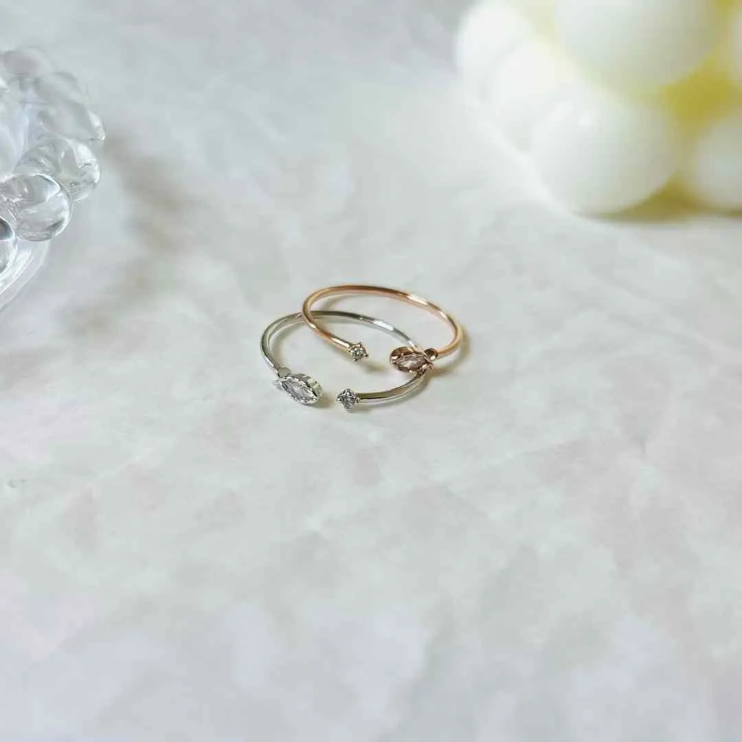 小巧魚兒水鑽活口戒