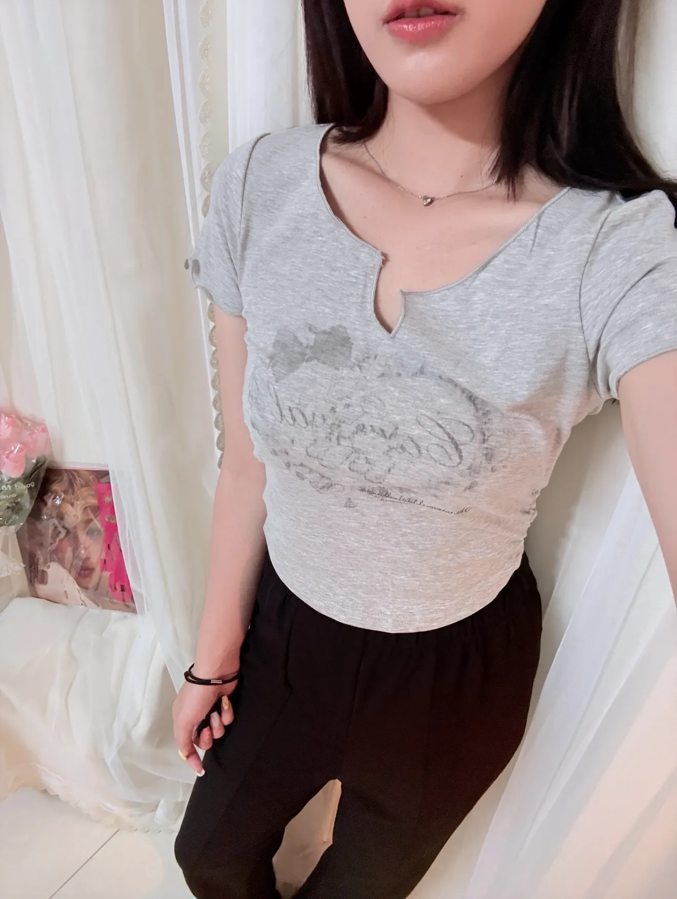 Y2K風-愛心小羊甜辣風上衣