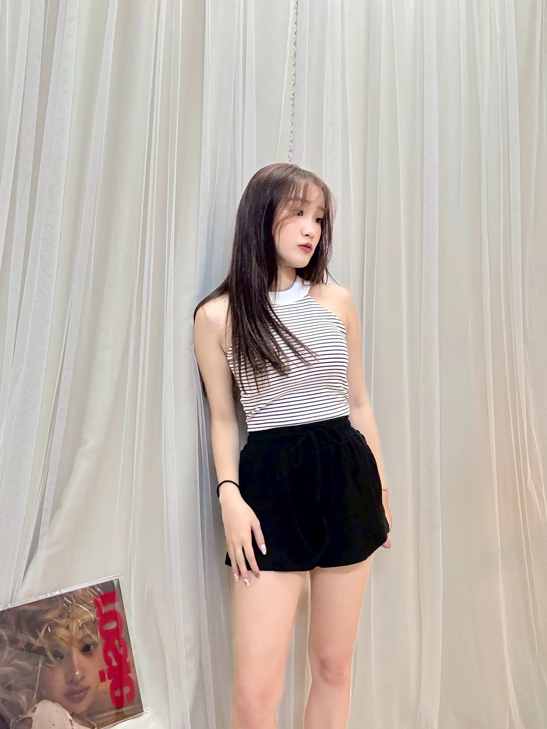 溫柔氣質-顯瘦日常自訂條紋套裝