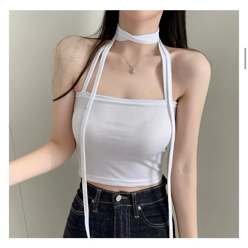 韓妞必備-正韓多穿法綁帶平口背心