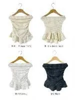 正韓點點抓皺平口短洋