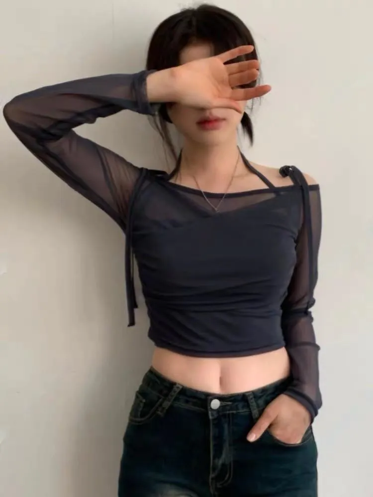 正韓網紗肩帶套裝