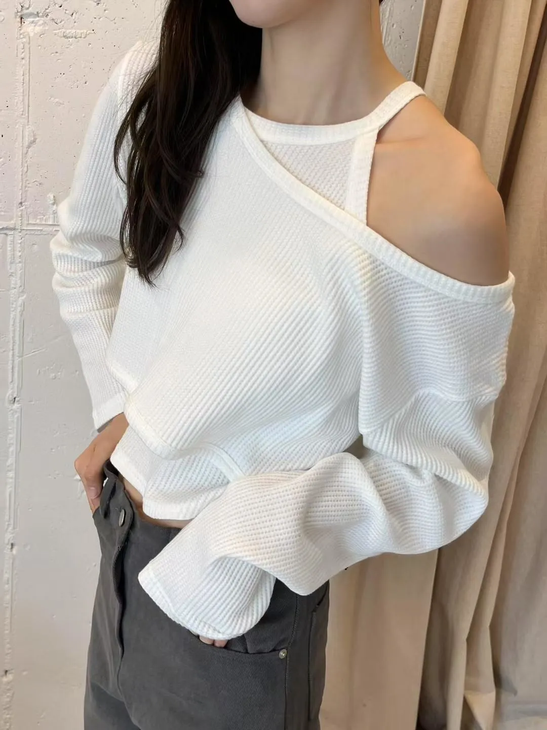 正韓華夫格短板外套