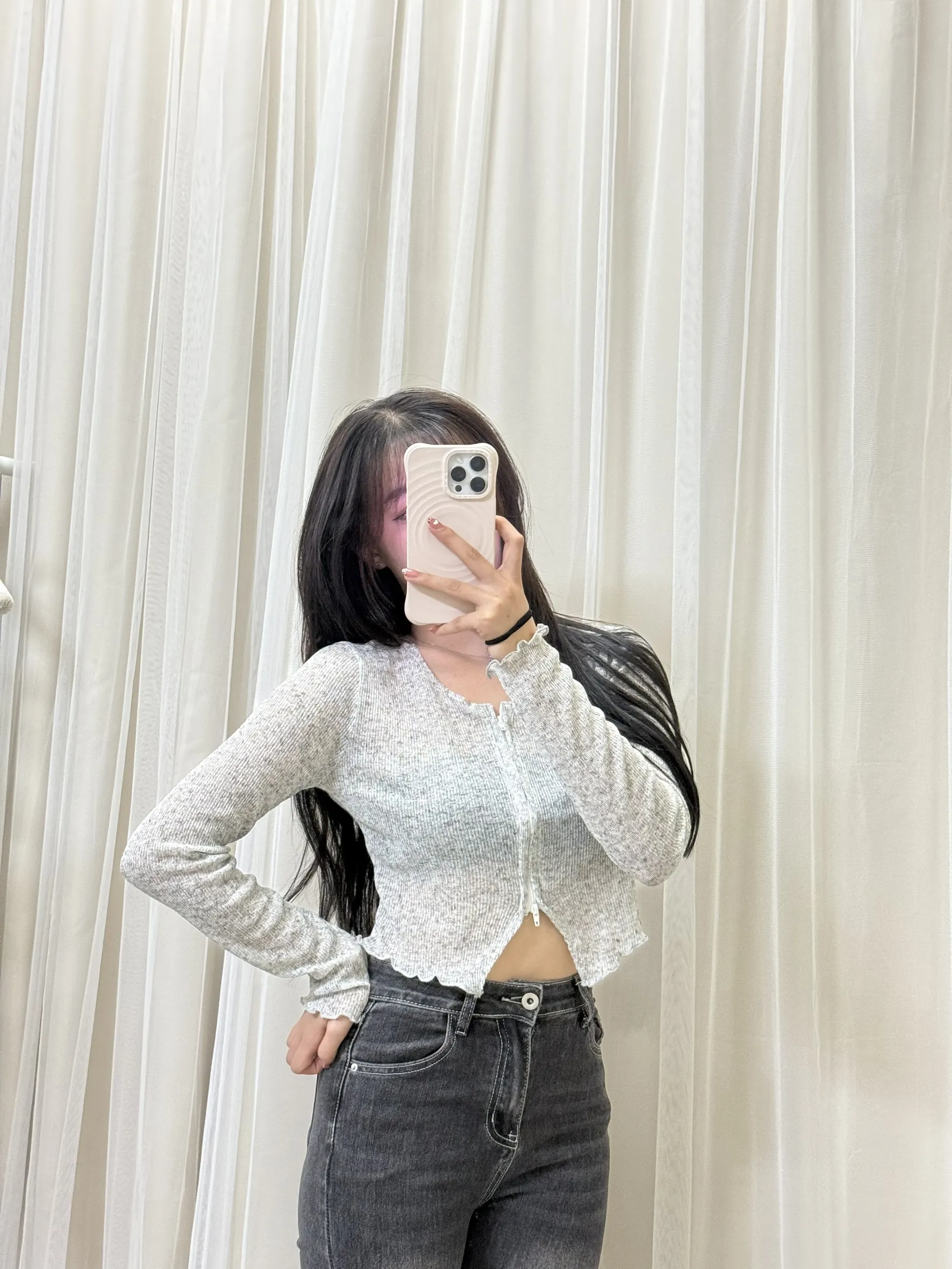 不規則針織開衫小罩衫