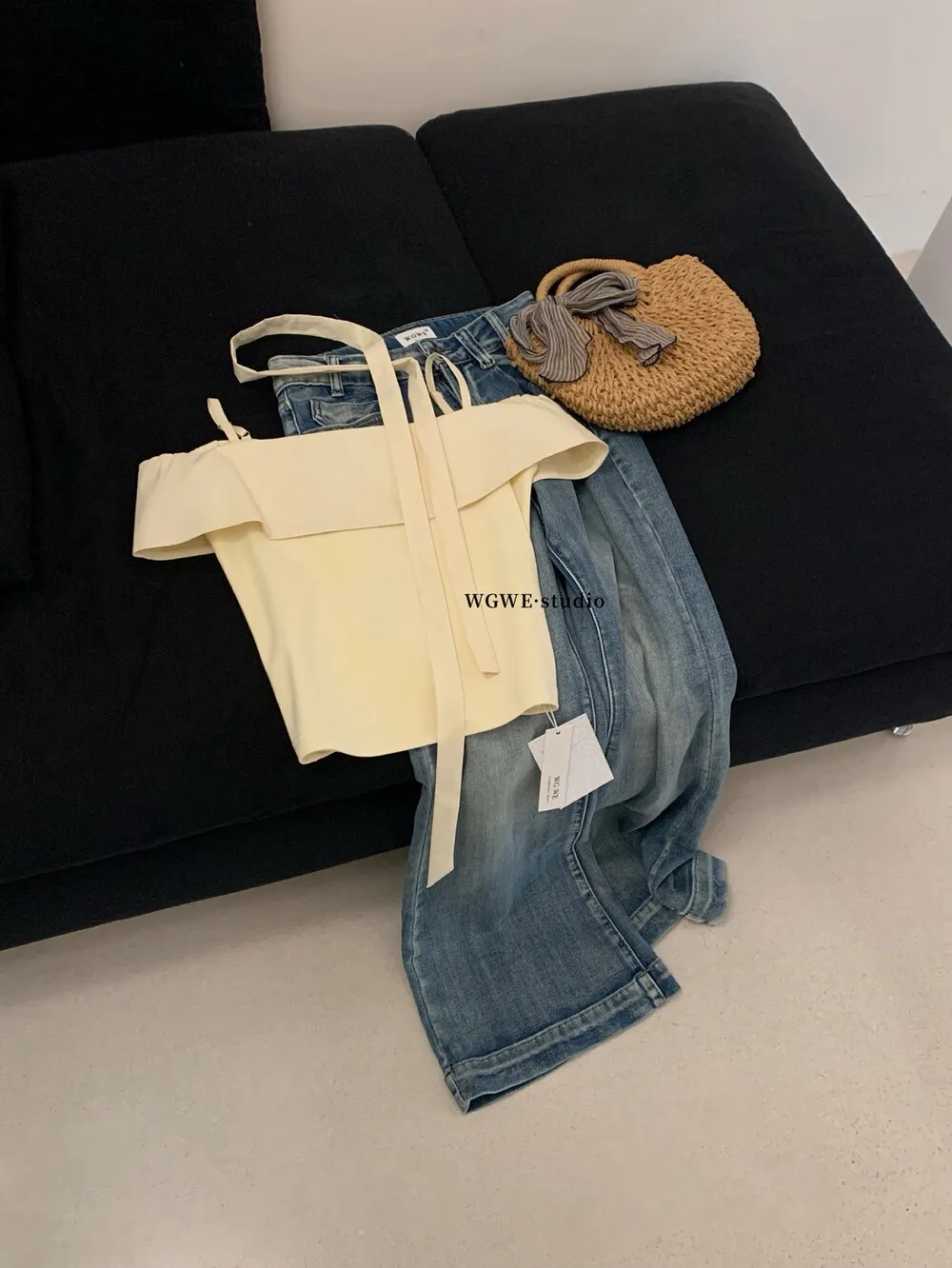 純欲掛脖一字肩