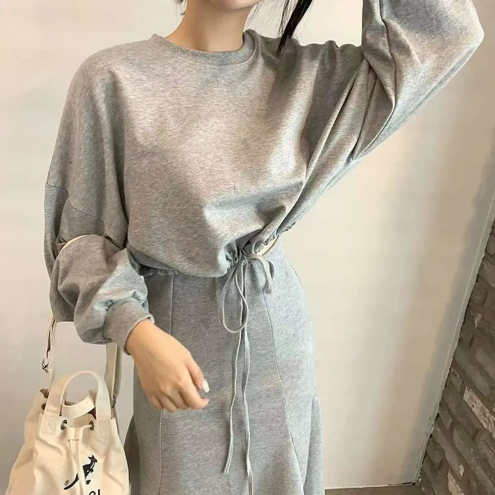 正韓寬鬆短板綁帶上衣