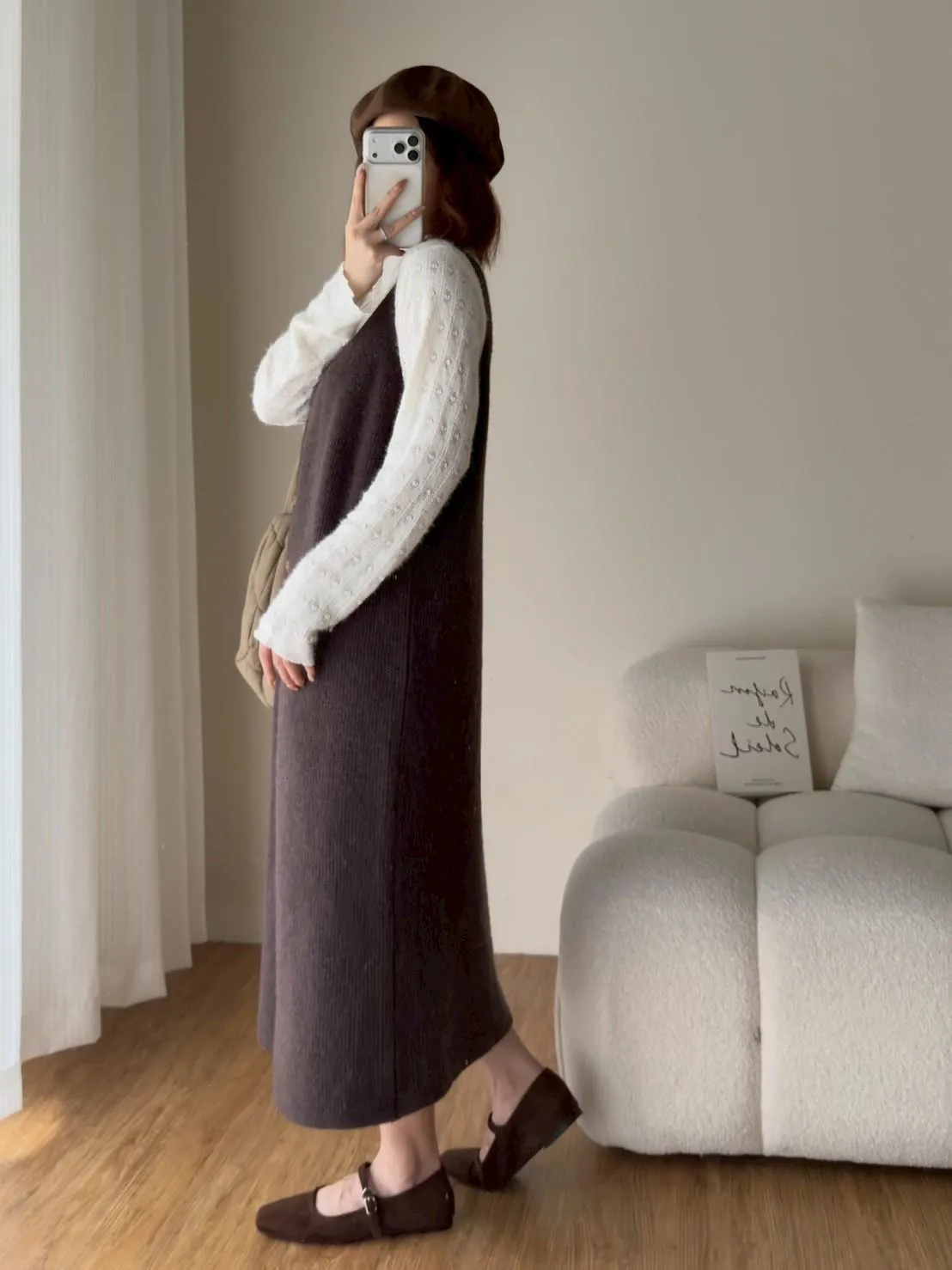 毛料排釦背心長洋