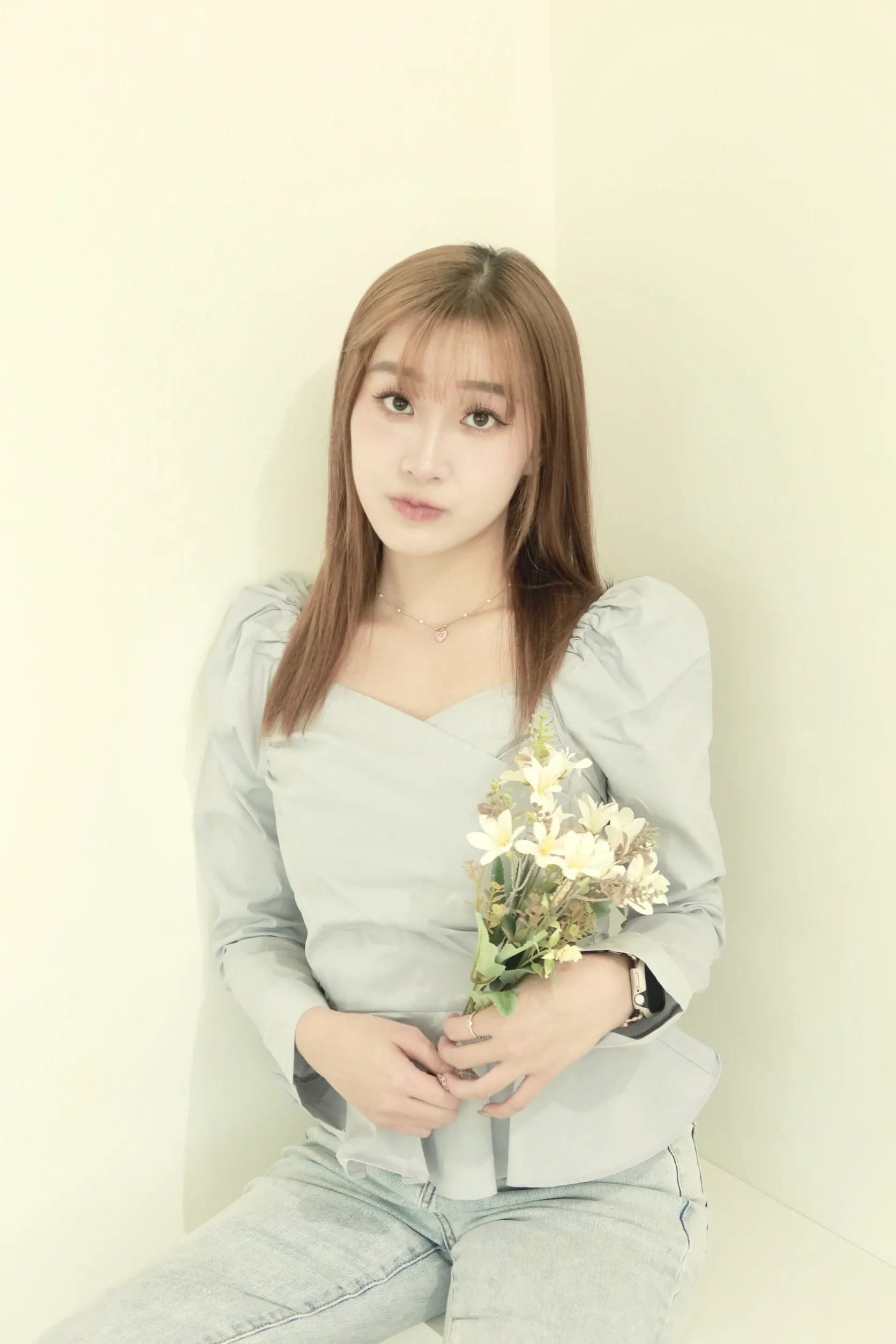 正韓公主修身長袖襯衫