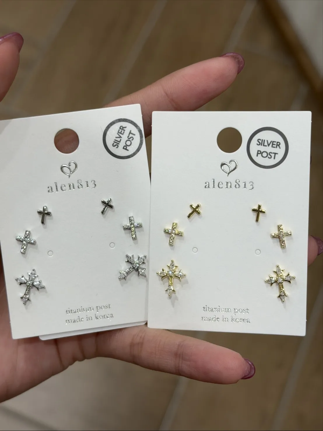 正韓十字架耳針組