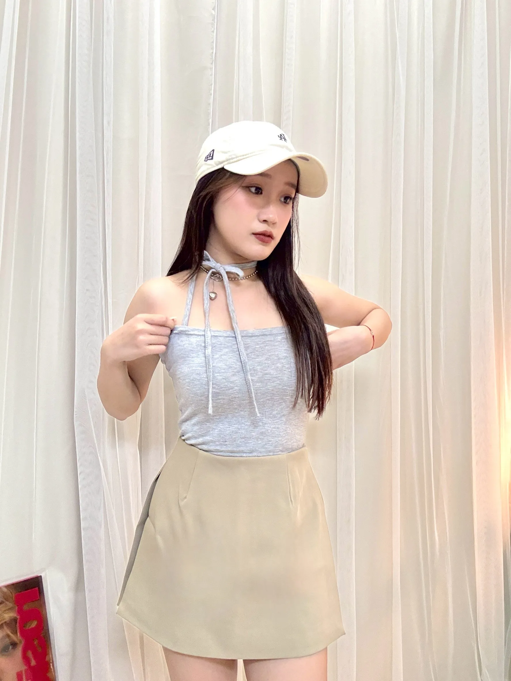 韓妞必備-正韓多穿法綁帶平口背心