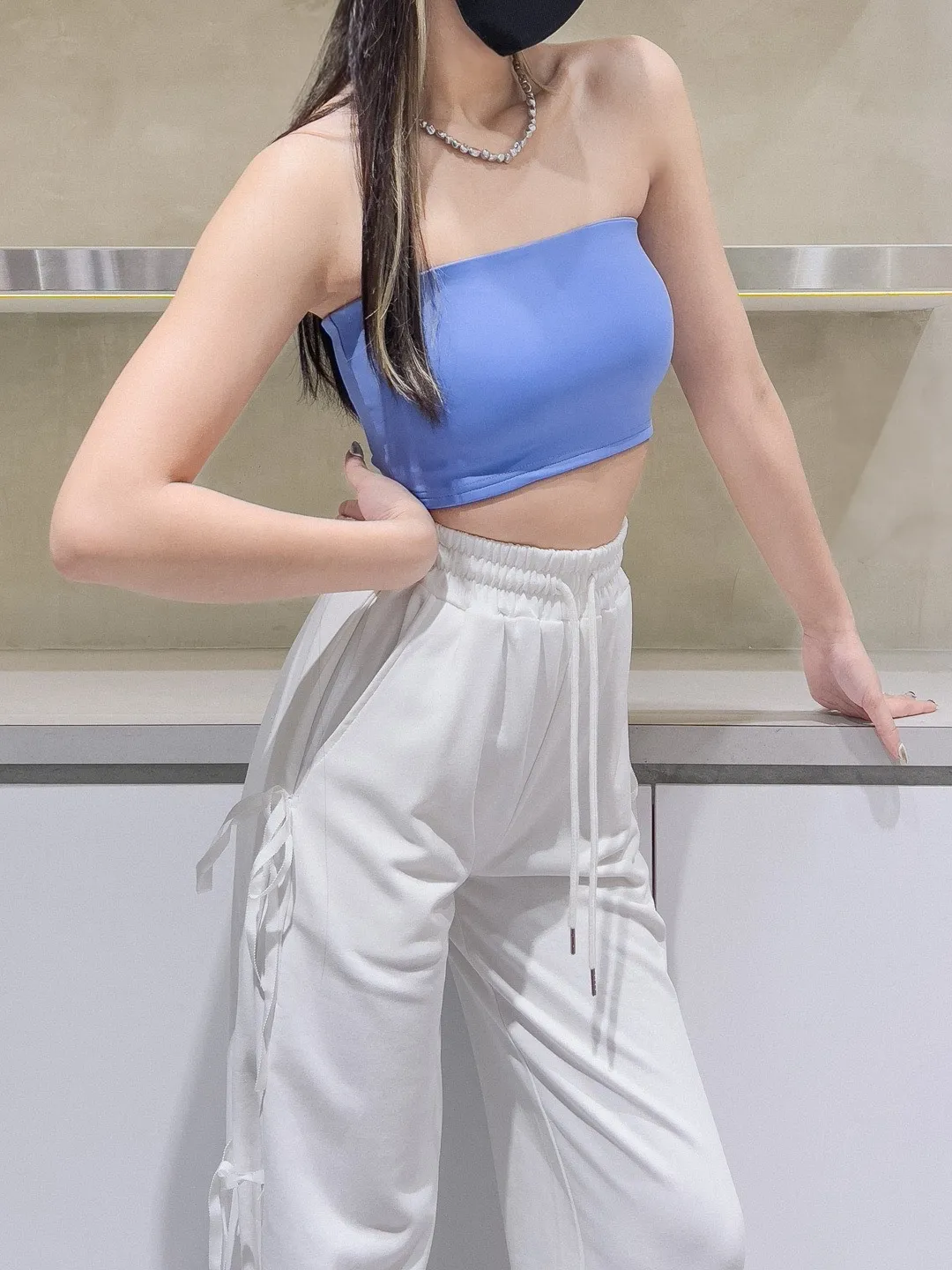 冰絲厚磅彈力膠條防滑平口