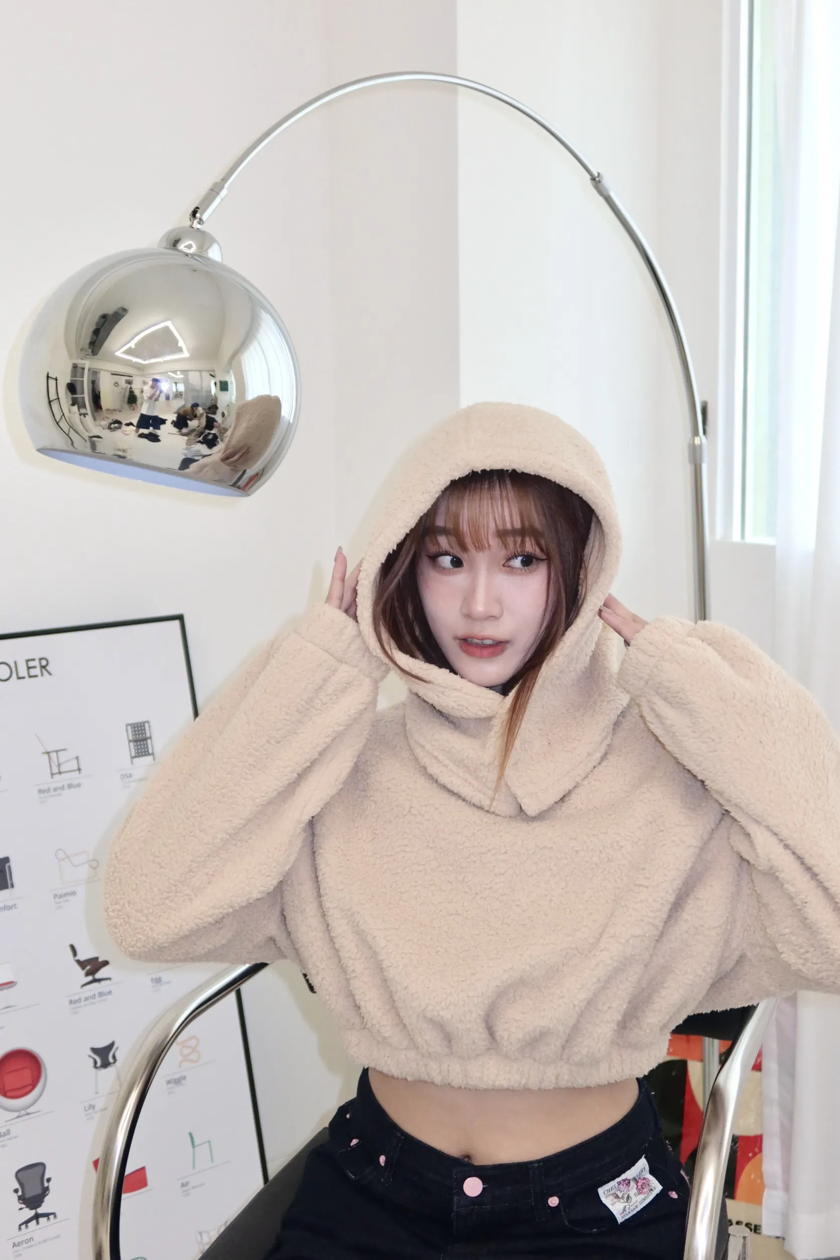 正韓巴拉克拉法羊毛熊熊帽套裝