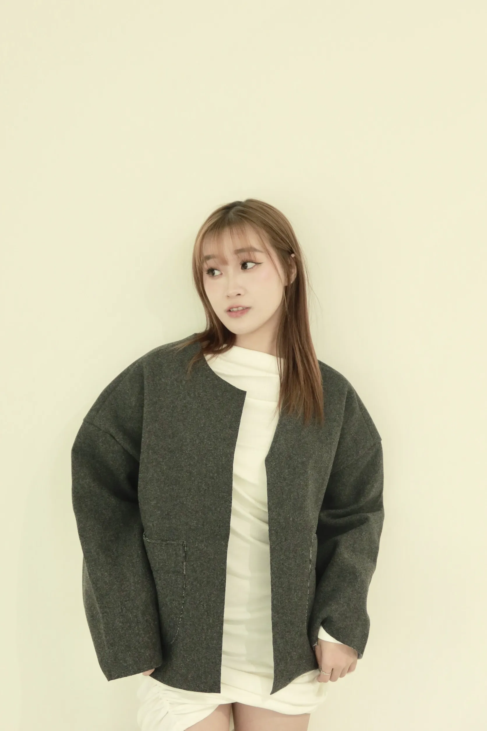 正韓瑪麗羊毛開衫外套