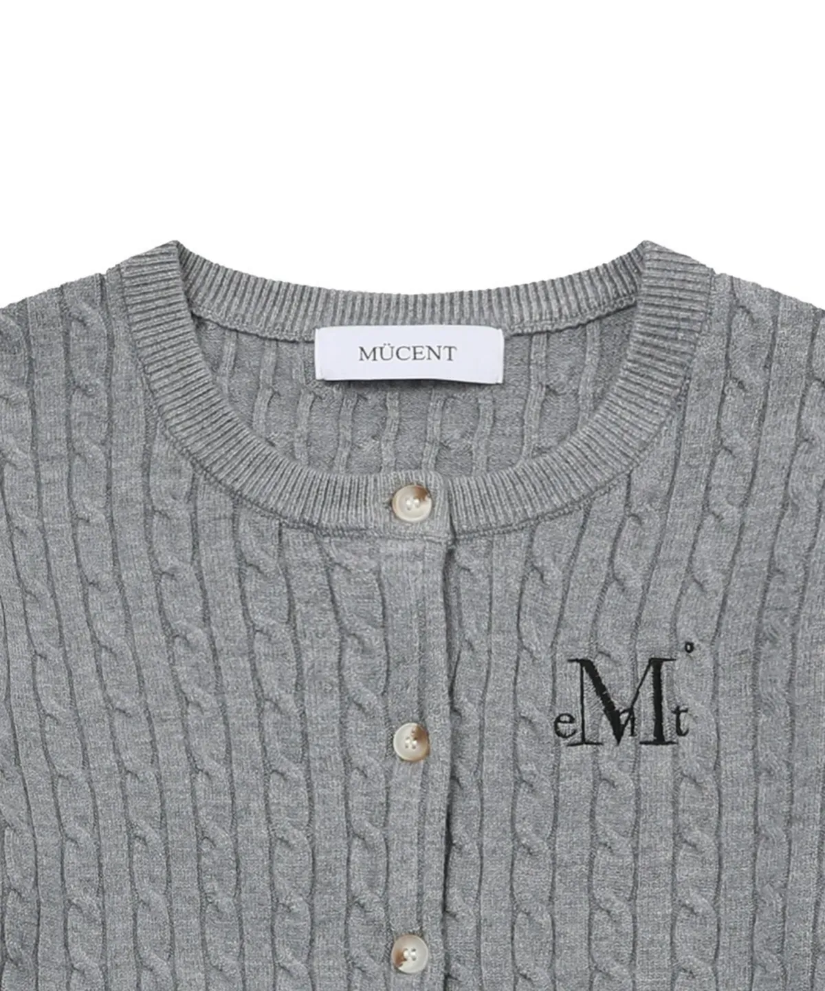 【預購】 MUCENT ADIAN BUTTON CROP KNIT CARDIGAN 麻花 針織 開扣 上衣 外套