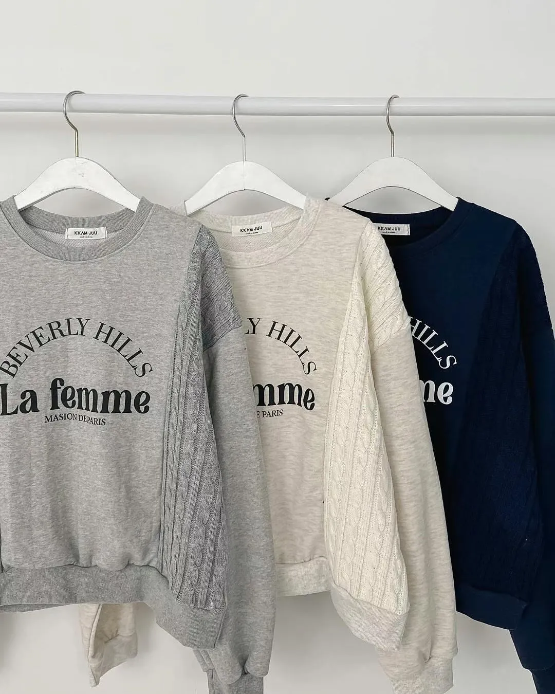 正韓-針織毛衣編織混搭衣봄니트MTM 