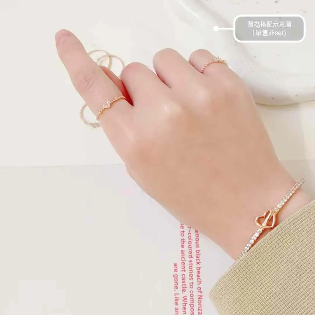 直播爆款-愛心閃鑽細戒（合金）