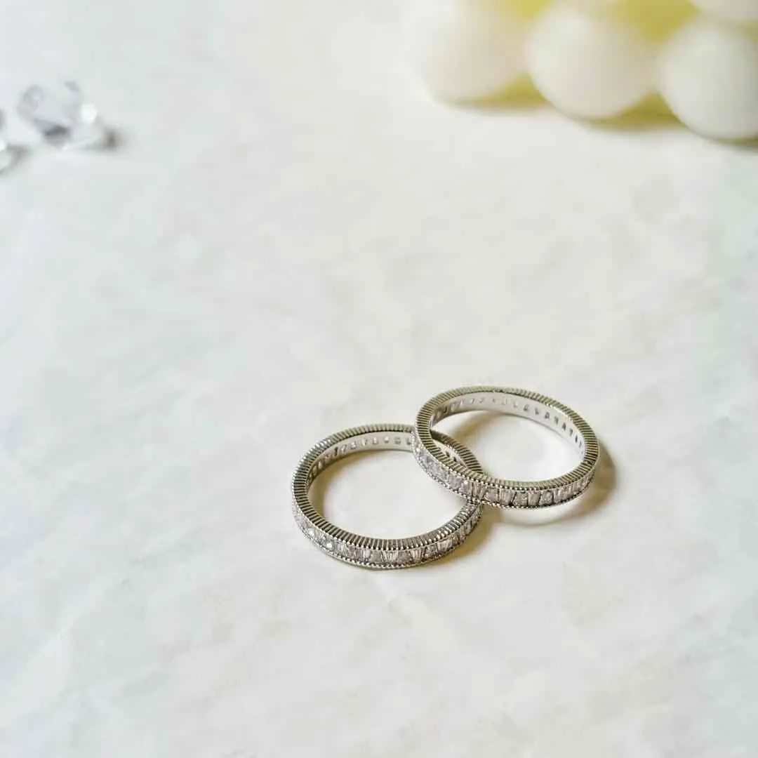 閃鑽切割紋水鑽戒指