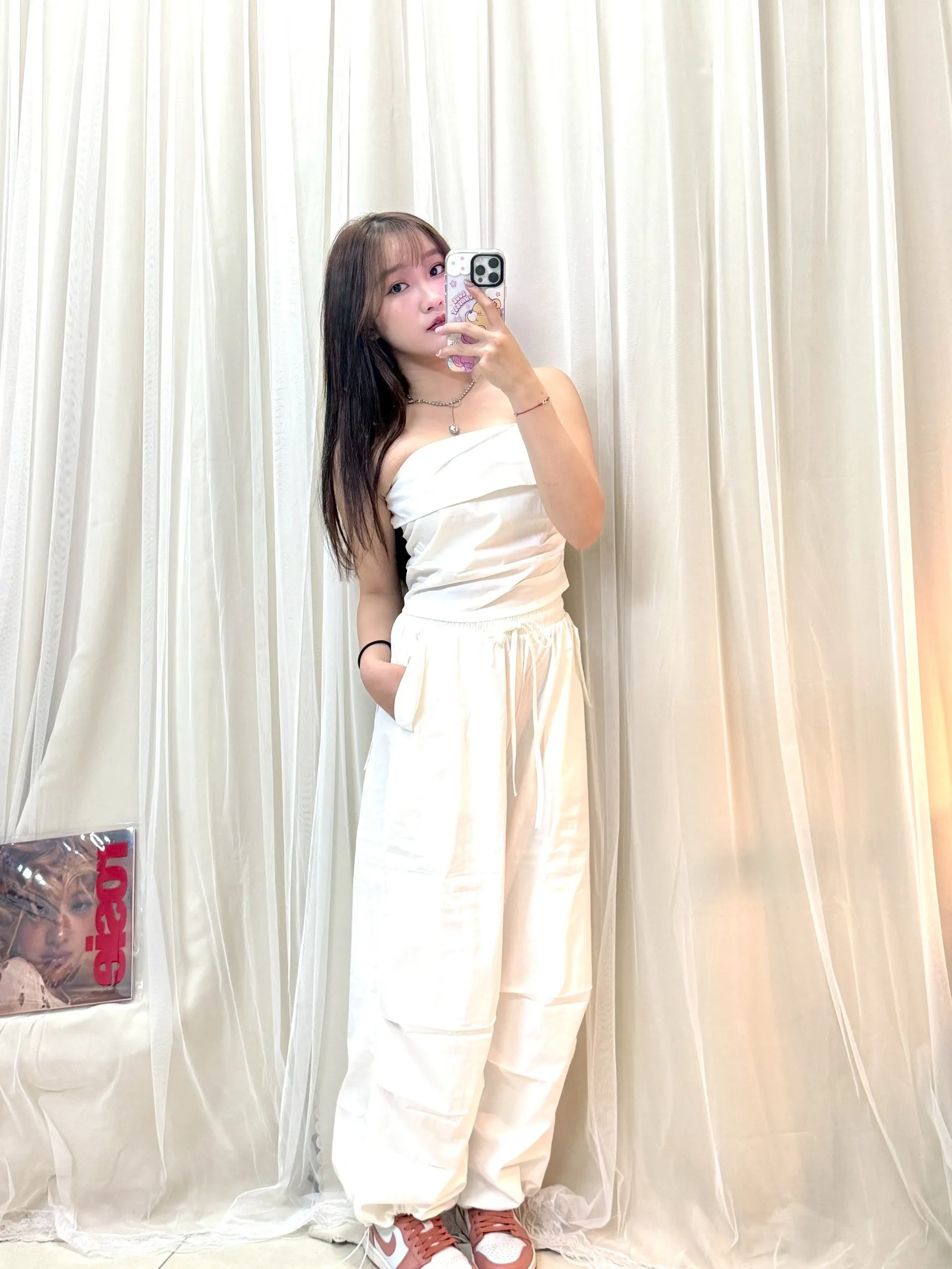 酷炫甜辣風-工裝平口闊腿套裝