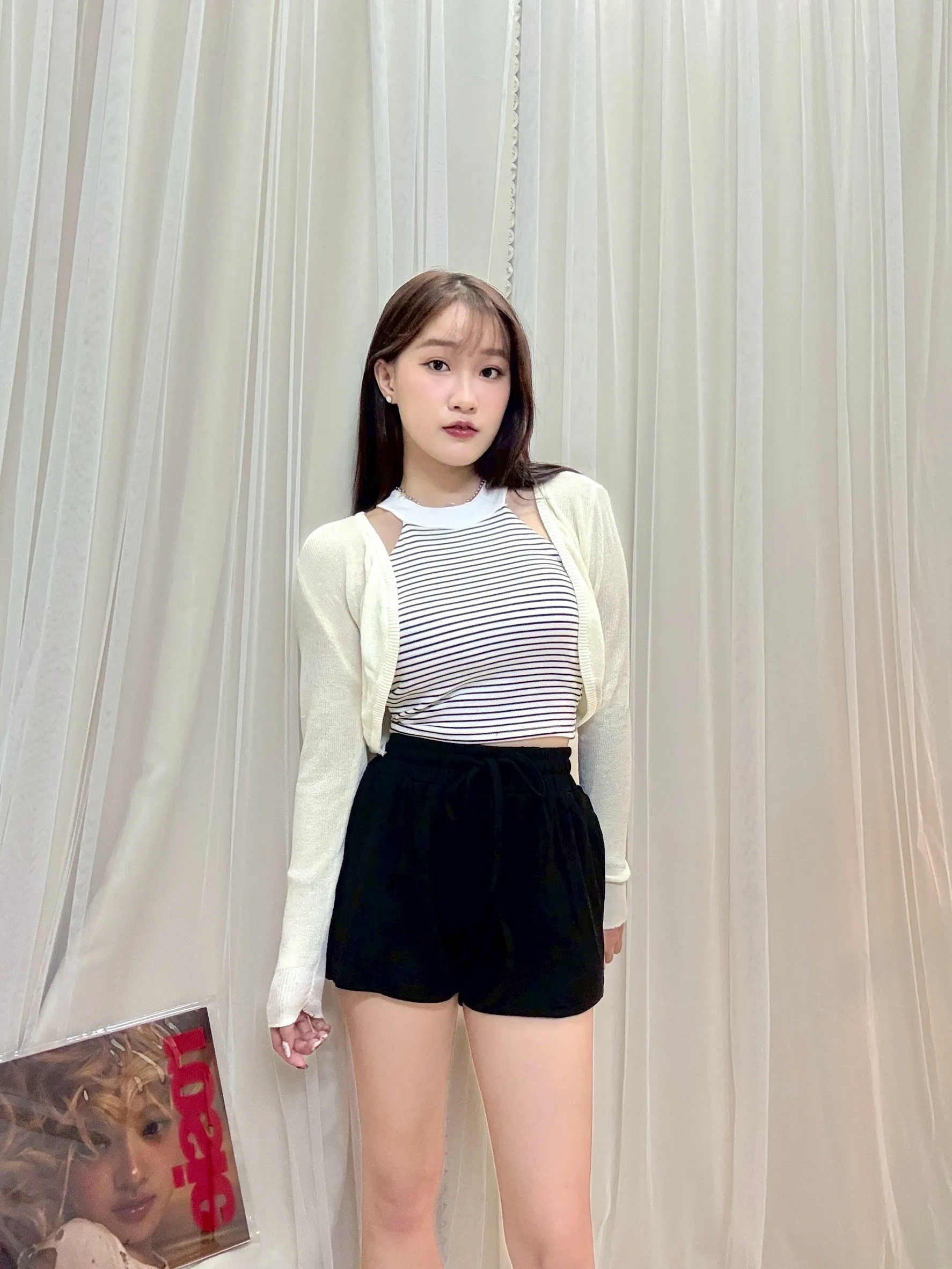 溫柔氣質-顯瘦日常自訂條紋套裝