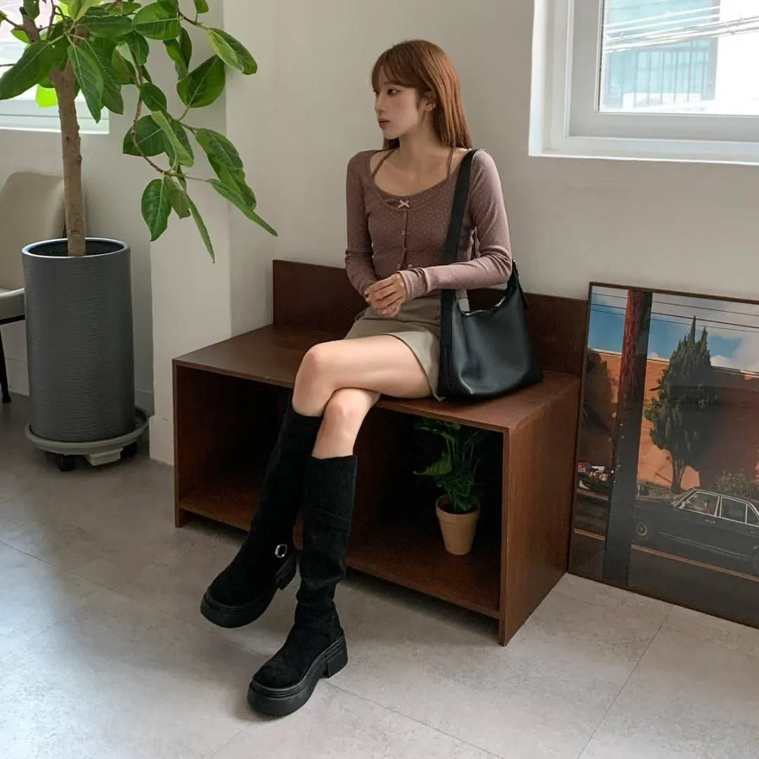 正韓小碎花開杉兩件套裝