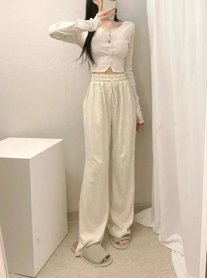 正韓木耳邊休閒兩件套裝