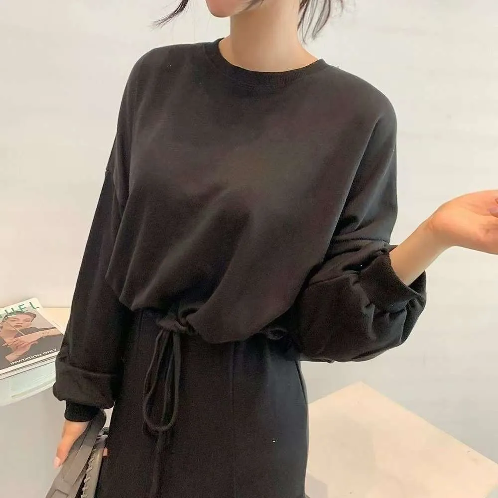 正韓寬鬆短板綁帶上衣