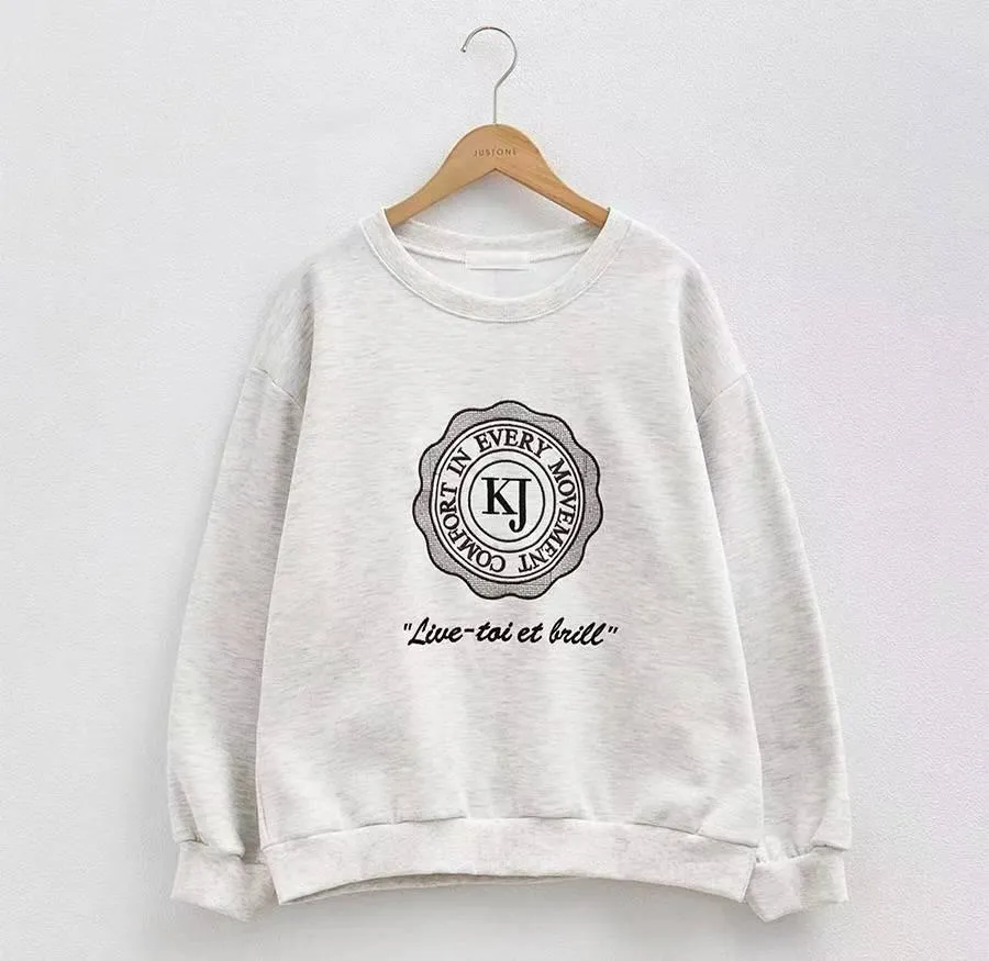 正韓自訂刺繡英字大學T