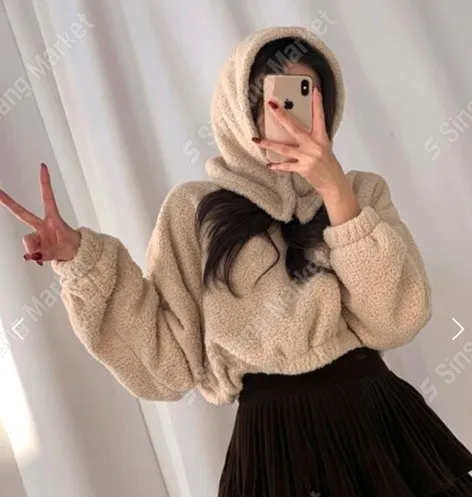 正韓熊熊羊毛帽套裝