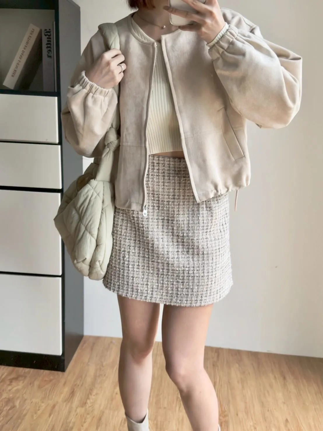 圓領麂皮絨外套