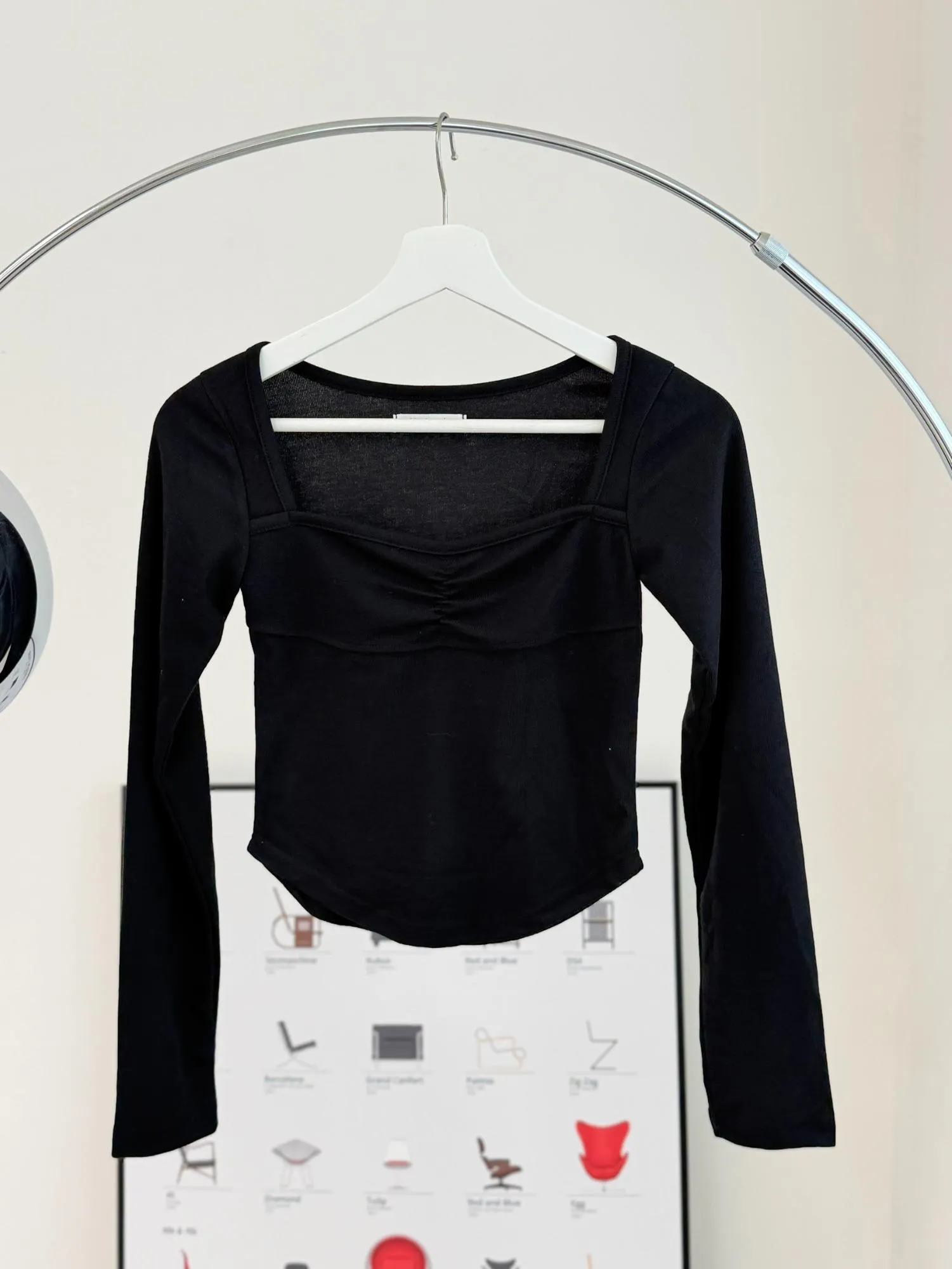 正韓貝拉前褶皺蝴蝶結上衣