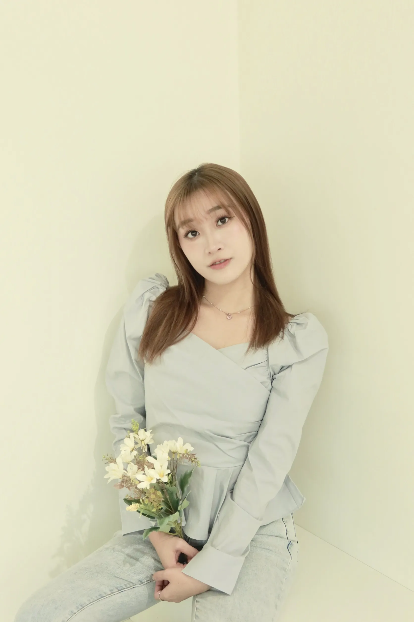 正韓公主修身長袖襯衫