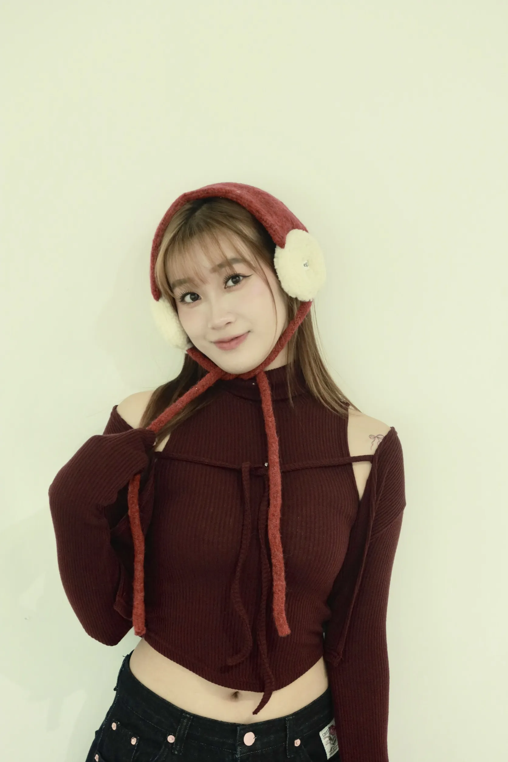 正韓高領開衫套裝